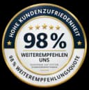 98 % Weiterempfehlung